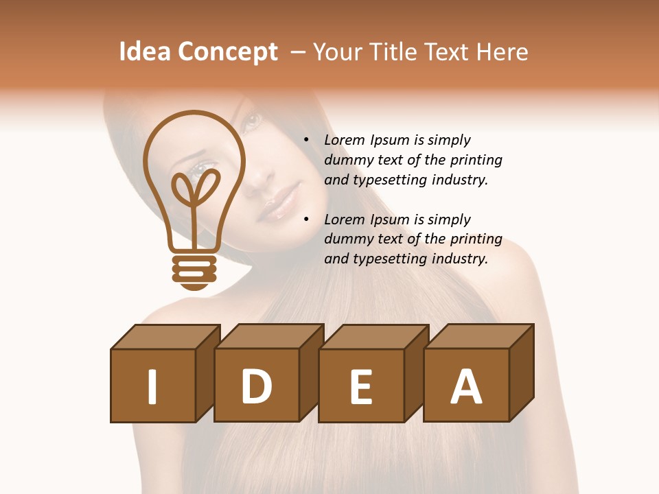 Girl Salon Hair PowerPoint Template