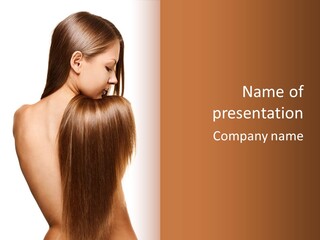 Caucasian Girl Glamour PowerPoint Template