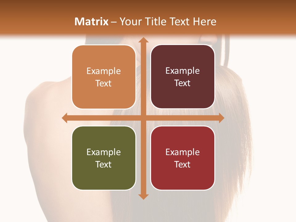 Caucasian Girl Glamour PowerPoint Template