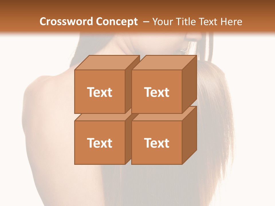 Caucasian Girl Glamour PowerPoint Template