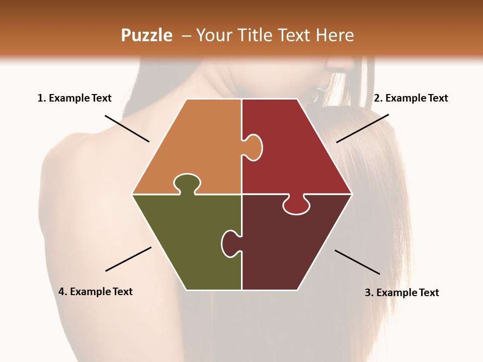 Caucasian Girl Glamour PowerPoint Template