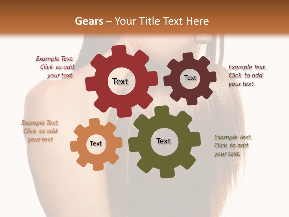 Caucasian Girl Glamour PowerPoint Template