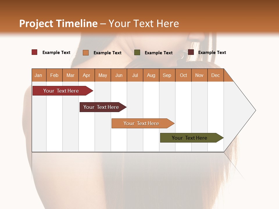 Caucasian Girl Glamour PowerPoint Template