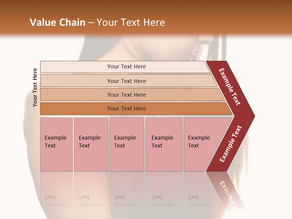 Caucasian Girl Glamour PowerPoint Template