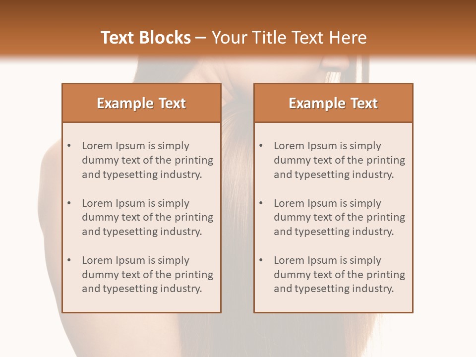 Caucasian Girl Glamour PowerPoint Template