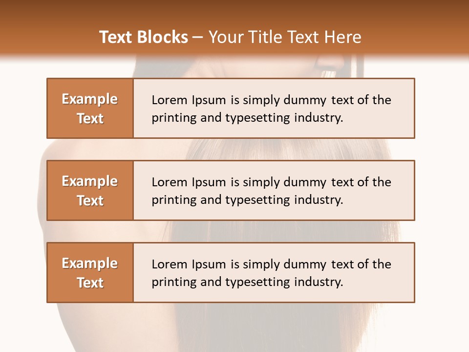 Caucasian Girl Glamour PowerPoint Template