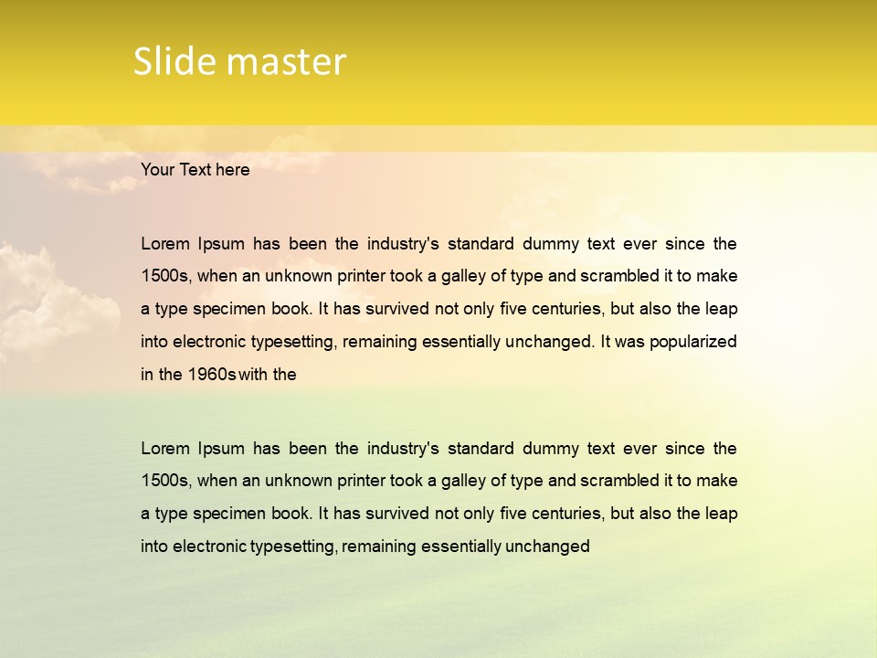 Cloudy Bright Orange PowerPoint Template