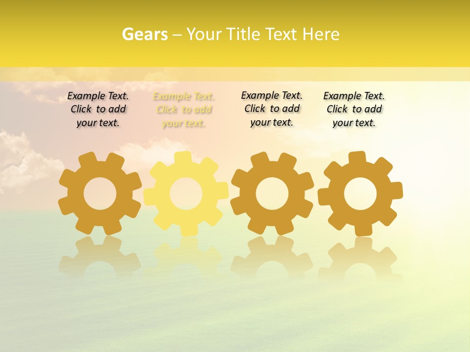 Cloudy Bright Orange PowerPoint Template