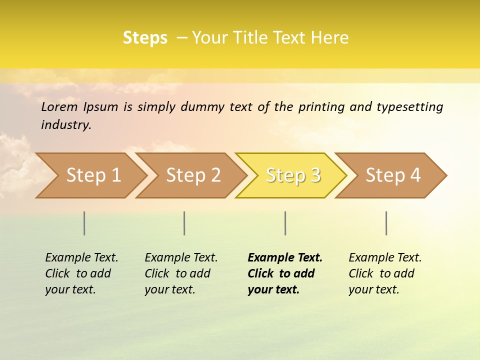 Cloudy Bright Orange PowerPoint Template