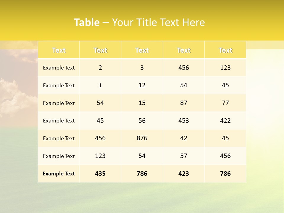 Cloudy Bright Orange PowerPoint Template