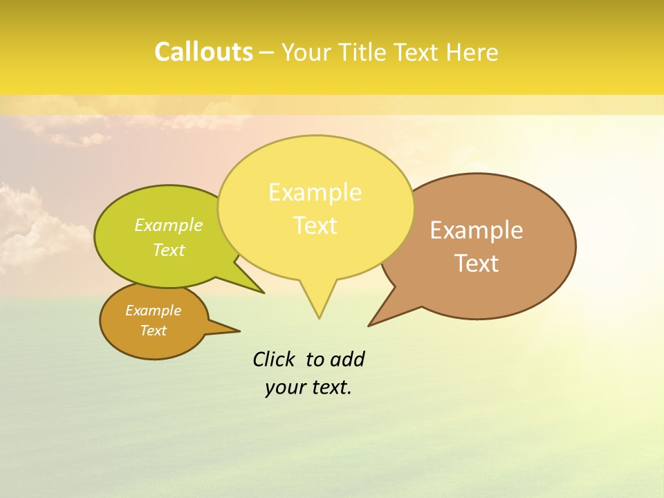 Cloudy Bright Orange PowerPoint Template
