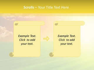 Cloudy Bright Orange PowerPoint Template