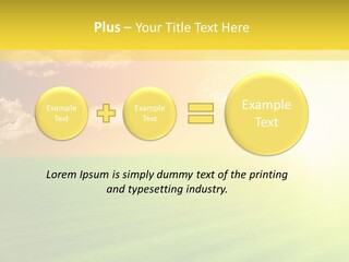 Cloudy Bright Orange PowerPoint Template