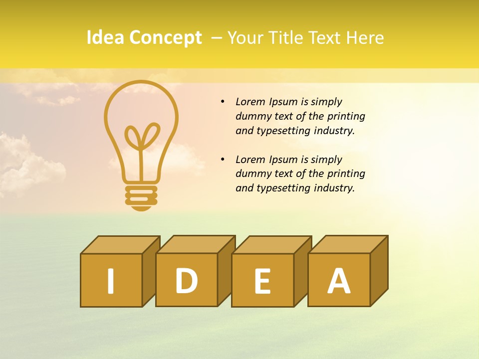 Cloudy Bright Orange PowerPoint Template