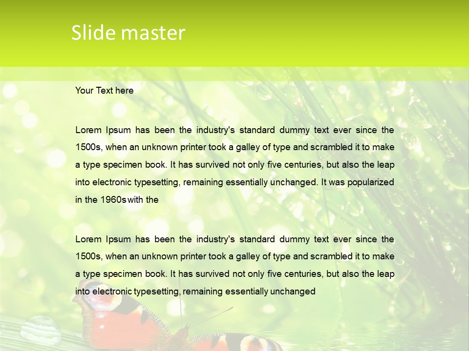 Closeup Weather Summer PowerPoint Template