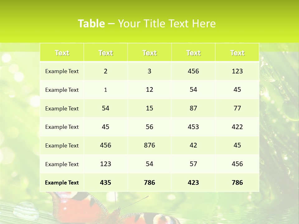 Closeup Weather Summer PowerPoint Template