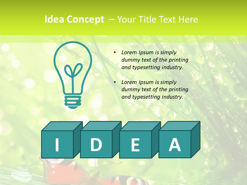 Closeup Weather Summer PowerPoint Template