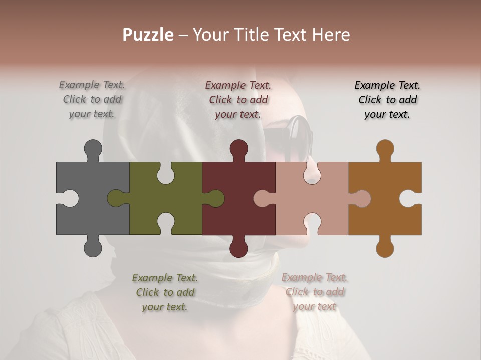 Sunglasses Foulard Young PowerPoint Template