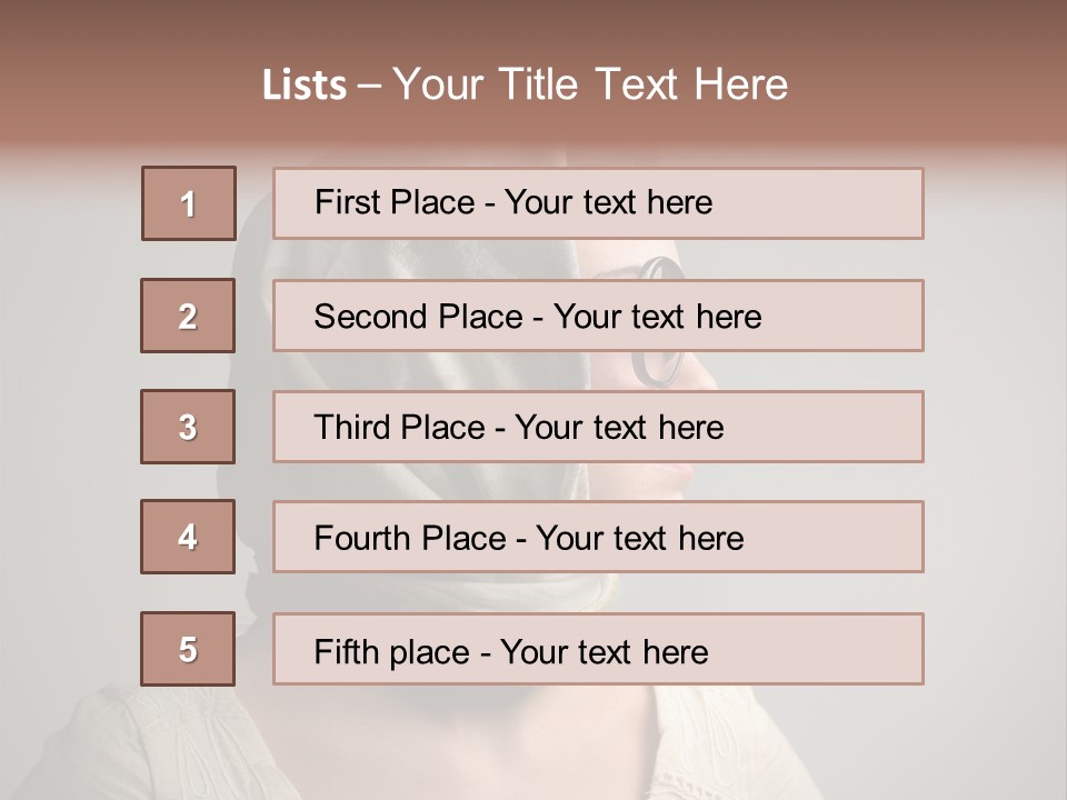 Sunglasses Foulard Young PowerPoint Template