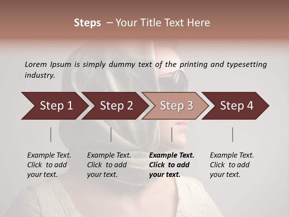 Sunglasses Foulard Young PowerPoint Template