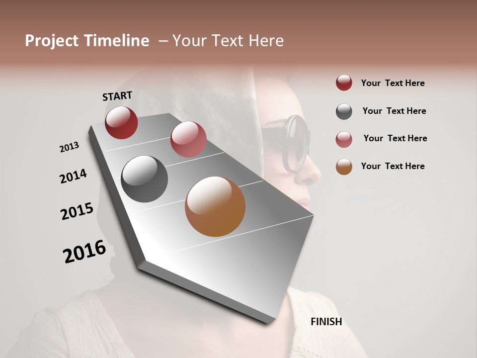 Sunglasses Foulard Young PowerPoint Template