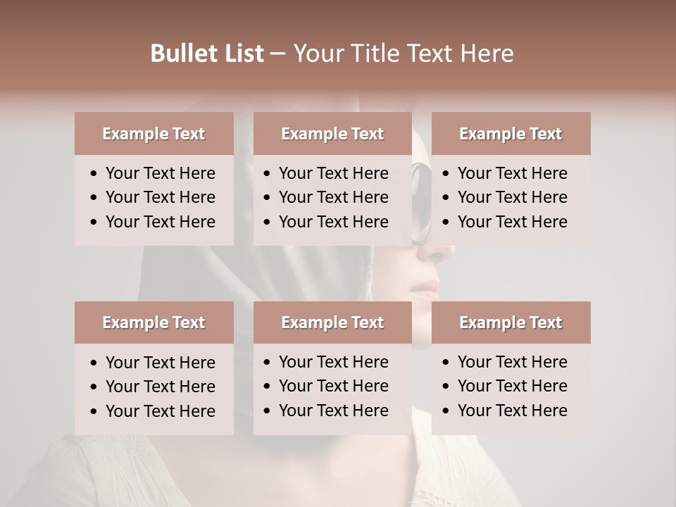 Sunglasses Foulard Young PowerPoint Template