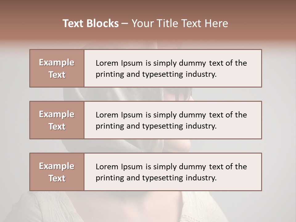 Sunglasses Foulard Young PowerPoint Template