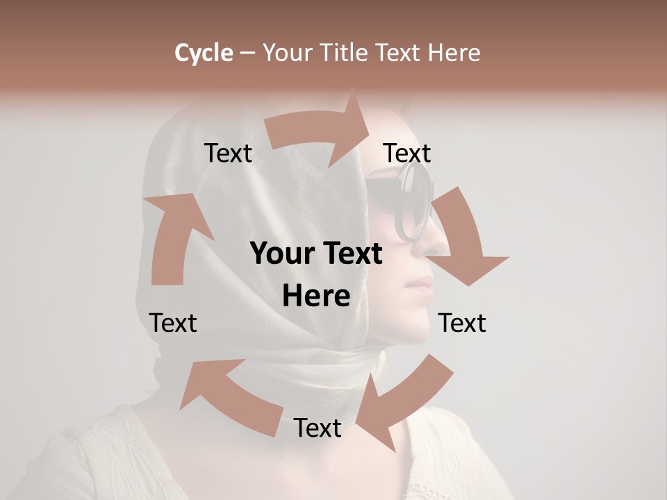 Sunglasses Foulard Young PowerPoint Template