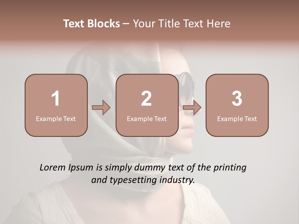 Sunglasses Foulard Young PowerPoint Template