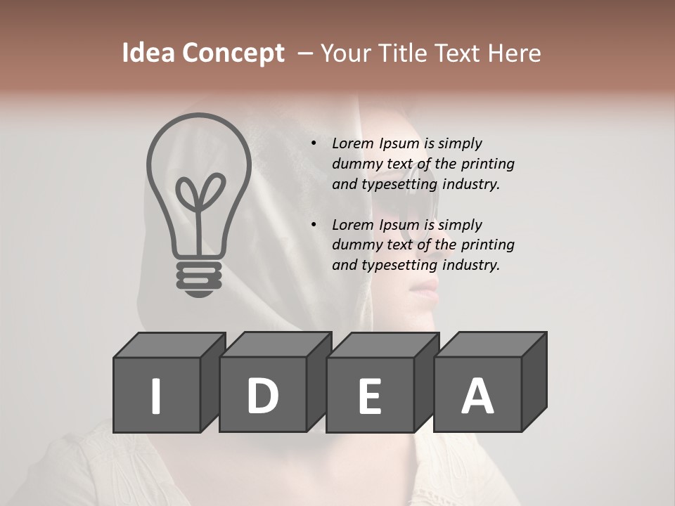 Sunglasses Foulard Young PowerPoint Template