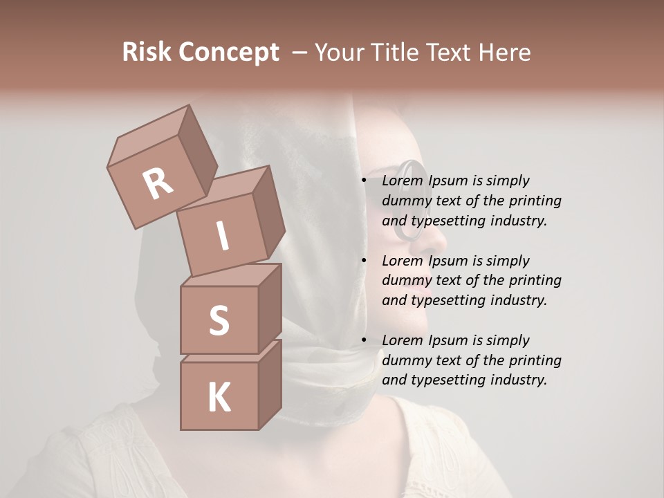 Sunglasses Foulard Young PowerPoint Template