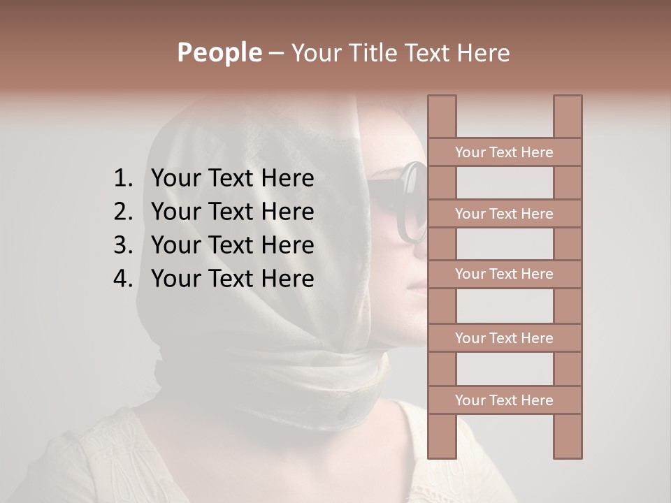 Sunglasses Foulard Young PowerPoint Template
