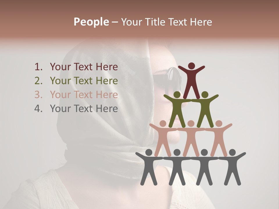 Sunglasses Foulard Young PowerPoint Template