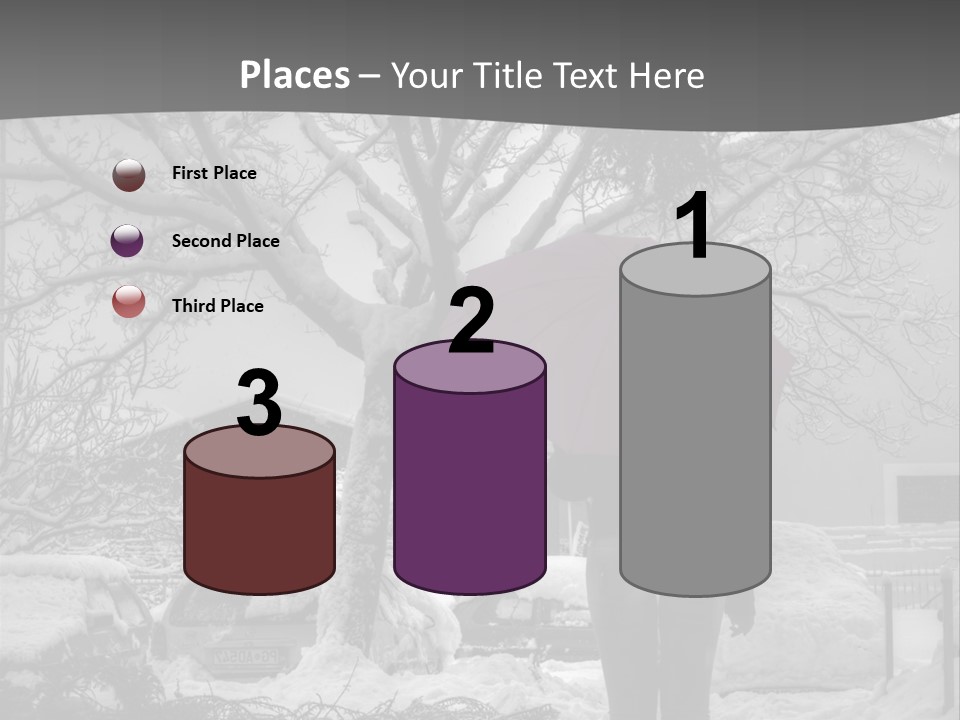 Car Rain Umbrella PowerPoint Template