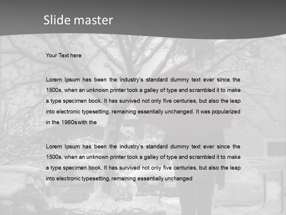 Car Rain Umbrella PowerPoint Template