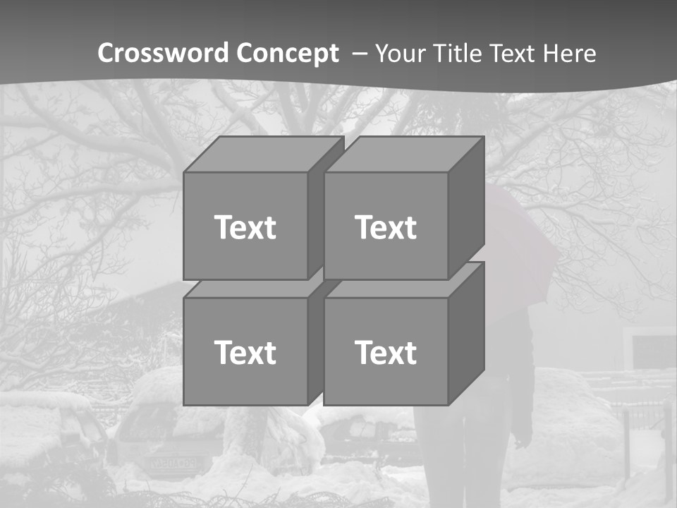 Car Rain Umbrella PowerPoint Template