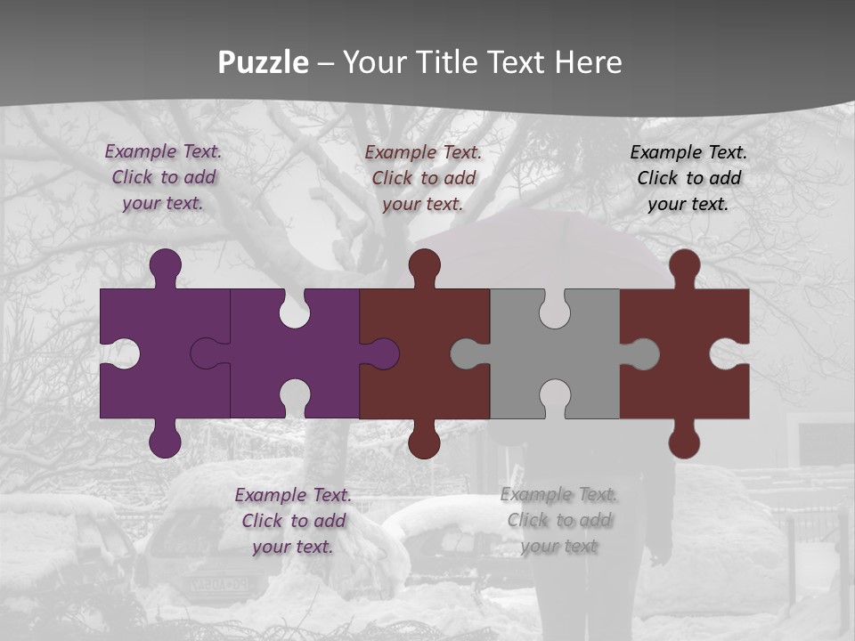 Car Rain Umbrella PowerPoint Template