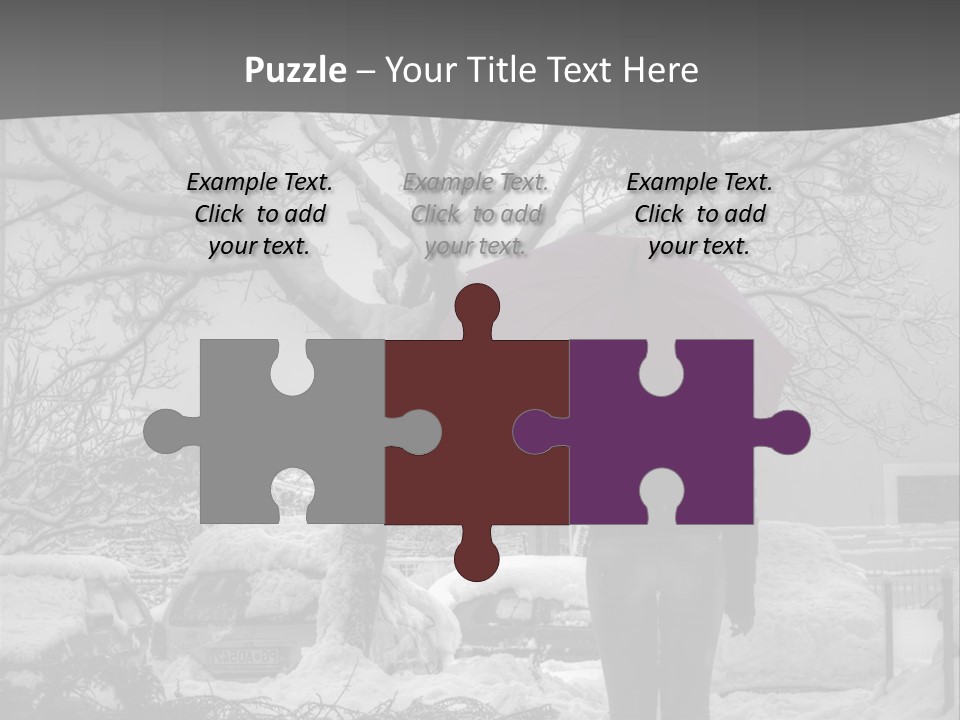 Car Rain Umbrella PowerPoint Template