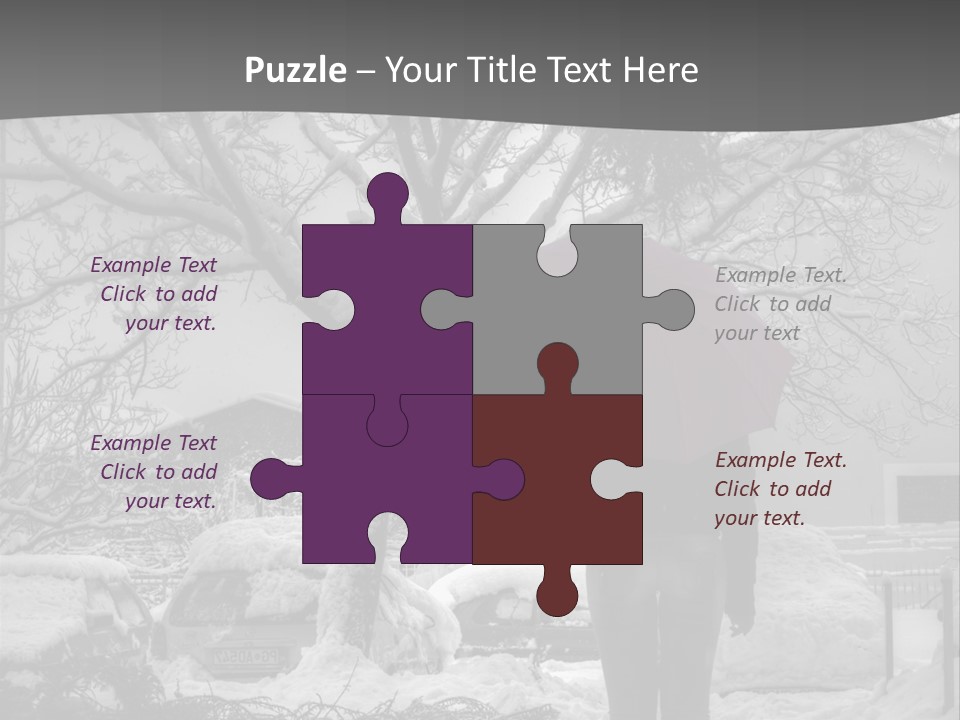 Car Rain Umbrella PowerPoint Template