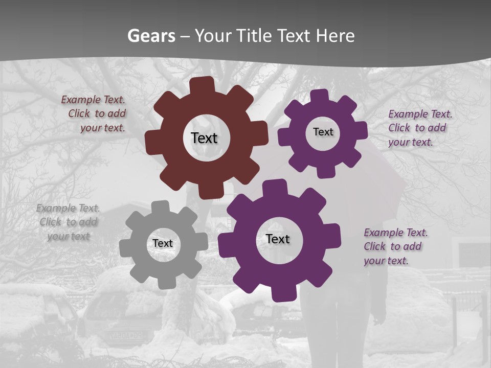 Car Rain Umbrella PowerPoint Template