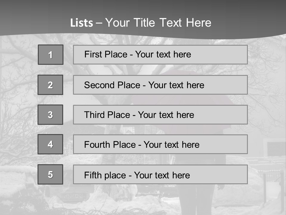 Car Rain Umbrella PowerPoint Template