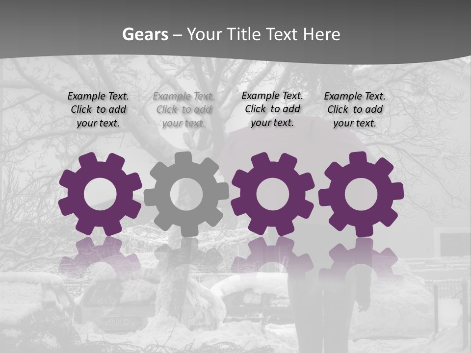 Car Rain Umbrella PowerPoint Template