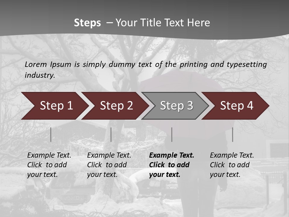 Car Rain Umbrella PowerPoint Template