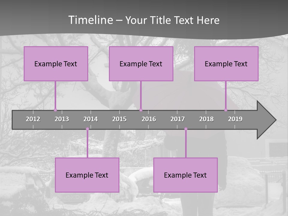 Car Rain Umbrella PowerPoint Template