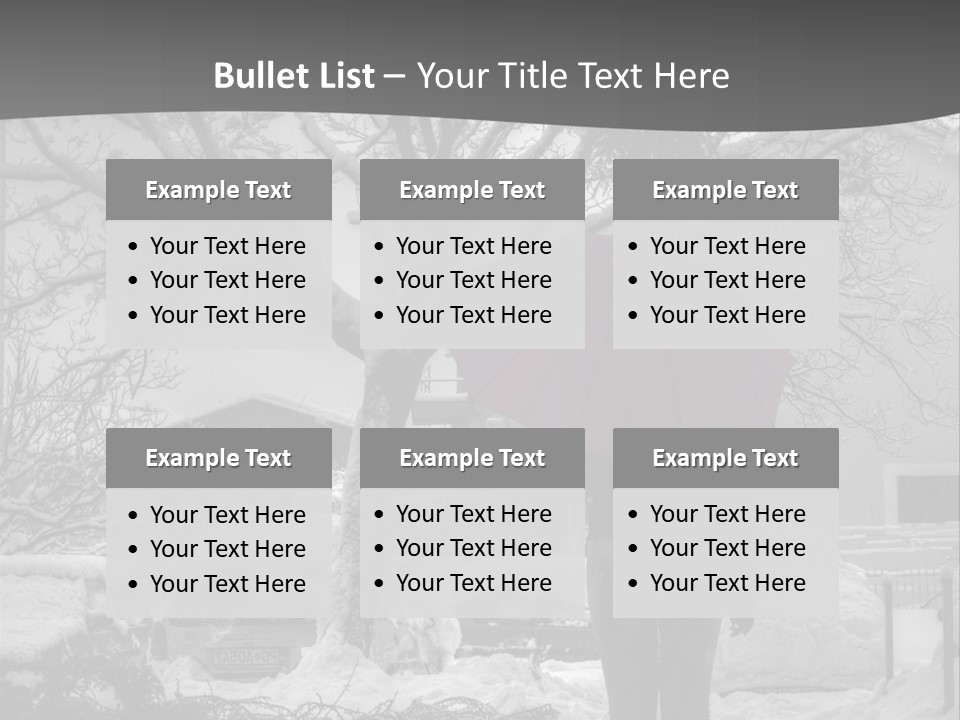 Car Rain Umbrella PowerPoint Template