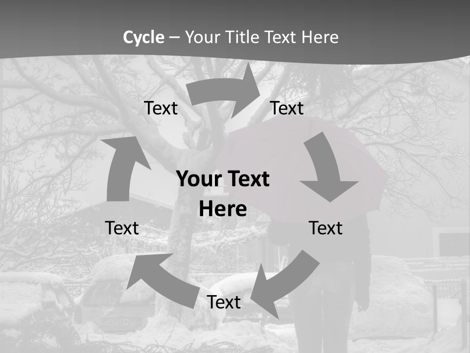 Car Rain Umbrella PowerPoint Template