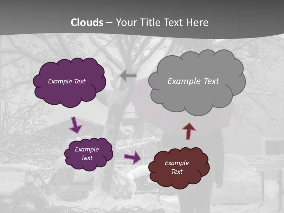 Car Rain Umbrella PowerPoint Template