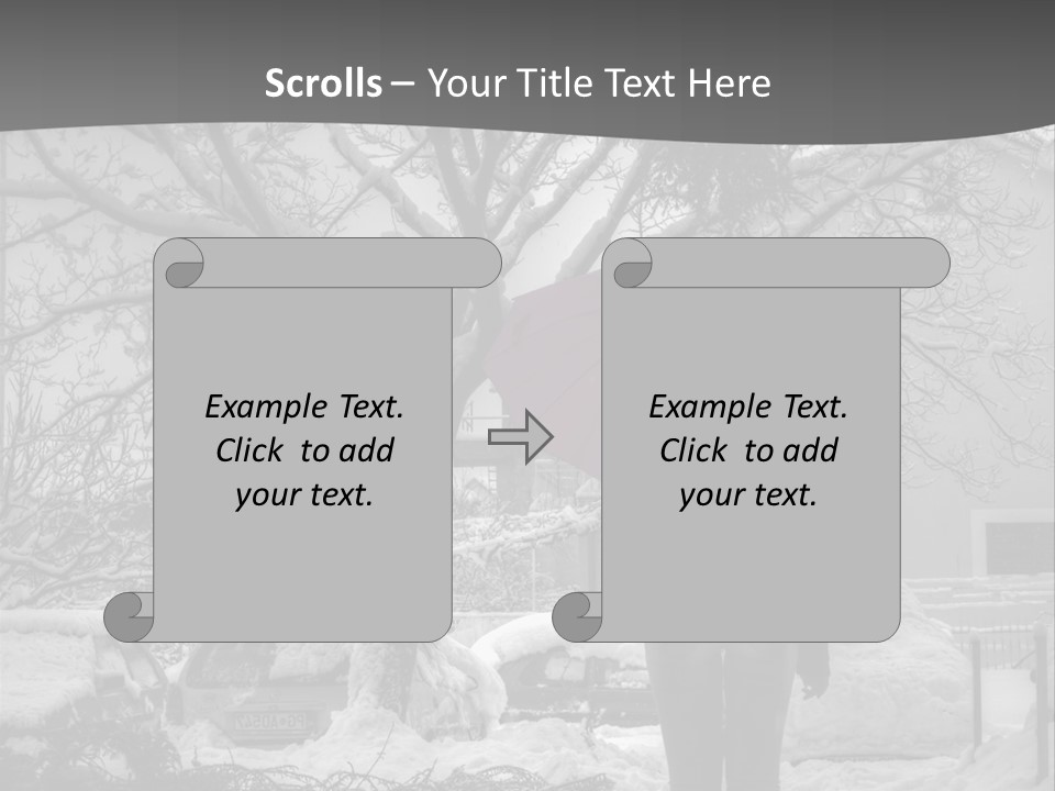 Car Rain Umbrella PowerPoint Template