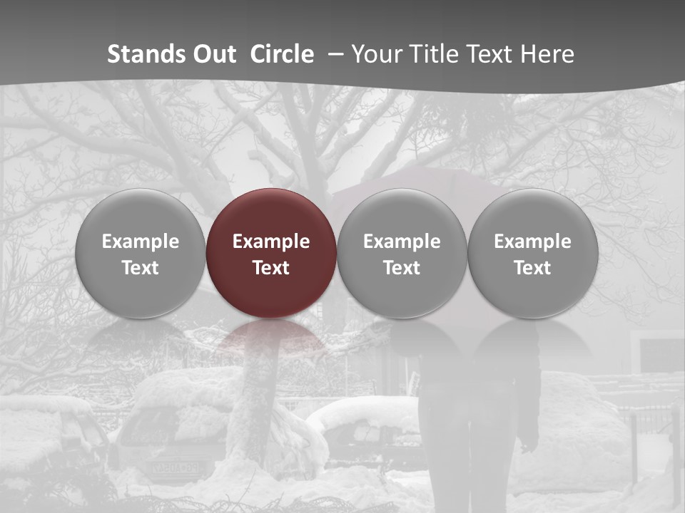 Car Rain Umbrella PowerPoint Template