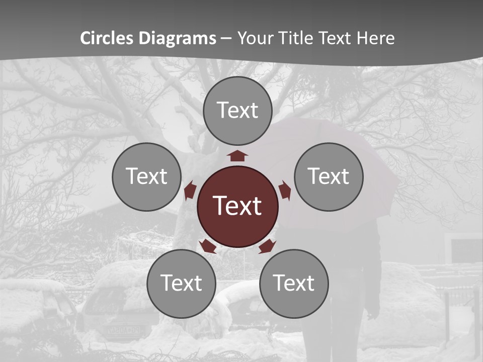 Car Rain Umbrella PowerPoint Template